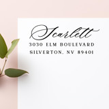 Personalized Calligraphy Address Stamp | Wood Handle Stamp Address Stamps