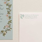 SELF-INK Vintage Roses Address Stamp | Sky Blue Ink Color Address Stamps