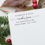 Couple Names Holiday Stamp | Self Inking Return Address Stamp Address Stamps