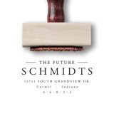 Custom Return Address Stamp | "The Future" Stamp | Wooden Rubber Stamp Address Stamps