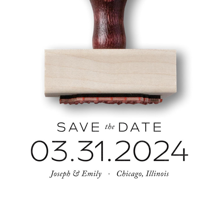 Custom Return Address Stamp "Save The Date" Stamp Wooden Rubber
