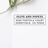 Modern Return Address Stamp, Rectangle Self Inking Address Stamps