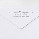 Sweeping Signature Stamp - Script Address Stamp | Wood Handle Stamp Address Stamps
