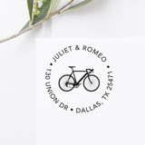 Bicycle Return Address Stamp, Round Self Inking Address Stamps