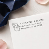 Vintage Santa Address Stamp for Christmas Cards | Wood Handle Stamp Address Stamps