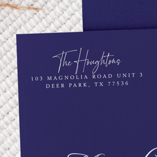White Ink Calligraphy Address Stamp | Wooden Stamp Set Address Stamps