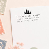 Pine Trees Return Address Stamp | Self-Inking Stamp Address Stamps