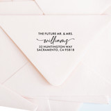 Custom Future Script Address Stamp | Self-Inking | Black Ink Address Stamps