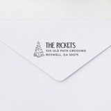 Christmas Tree Return Address Stamp | Wood Handle Stamp Address Stamps