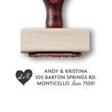 Love Struck Return Address Stamp | With Love Wooden Rubber Stamp Address Stamps