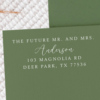 White Ink Save the Date Address Stamp Set | Wooden Stamp Set Address Stamps