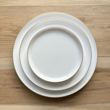 Mod Scandi Dinnerware Set | White & Brushed Gold Wedding Serving and Dining Accessories