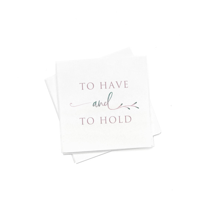To Have and To Hold Napkin Pack, cocktail size, pack of 50 Wedding
