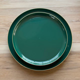 Mod Scandi Dinnerware Set | Greenery & Brushed Gold Wedding Serving and Dining Accessories