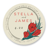 Deco Spring Florals Wedding Favor Stickers