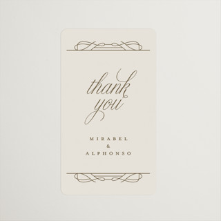 Simple Art Nouveau Wedding Favor Stickers