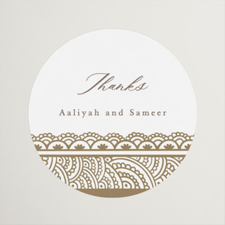 Gilded Henna Wedding Favor Stickers