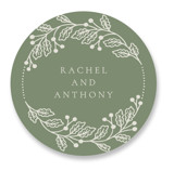 Vine Wrap Wedding Favor Stickers