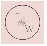 Scallop Monogram Wedding Favor Stickers