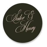 Playbill Wedding Favor Stickers