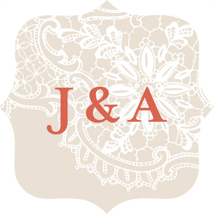White Lace Wedding Favor Stickers by Lauren Chism Minted