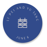two toned Wedding Favor Stickers