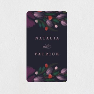 Moody Floral Wedding Favor Stickers
