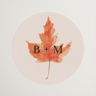 Autumn Leafs Wedding Favor Stickers