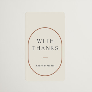 Walnut Wedding Favor Stickers