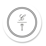 Formal Minimalist Wedding Favor Stickers