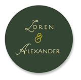 grid Wedding Favor Stickers