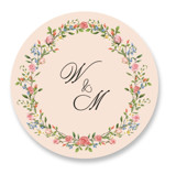 Monogramed Wedding Favor Stickers