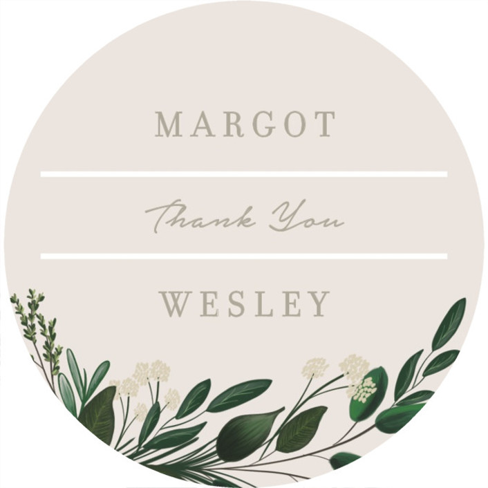 Watermark Wedding Favor Stickers by Kaydi Minted