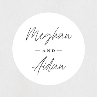 Mod Classic Wedding Favor Stickers