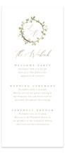 Foil-Pressed Tall Wedding Weekend Itinerary Cards