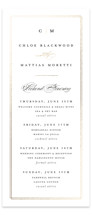 Foil-Pressed Tall Wedding Weekend Itinerary Cards