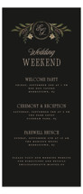 Emilie Foil-Pressed Tall Wedding Weekend Itinerary Cards