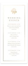 Hydrangea bloom Foil-Pressed Tall Wedding Weekend Itinerary Cards
