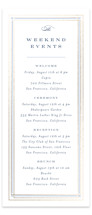 Aurelia Foil-Pressed Tall Wedding Weekend Itinerary Cards