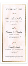 Embrace Foil-Pressed Tall Wedding Weekend Itinerary Cards