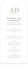 Gilded Ampersand Foil-Pressed Tall Wedding Weekend Itinerary Cards