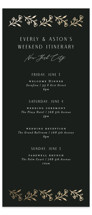 Majesty Foil-Pressed Tall Wedding Weekend Itinerary Cards