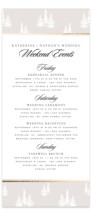 Gilded Forest Foil-Pressed Tall Wedding Weekend Itinerary Cards