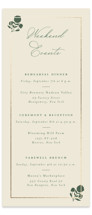 Vintage Oval Foil-Pressed Tall Wedding Weekend Itinerary Cards