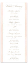 Amalgamation Foil-Pressed Tall Wedding Weekend Itinerary Cards