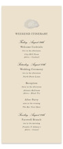 Cove Foil-Pressed Tall Wedding Weekend Itinerary Cards