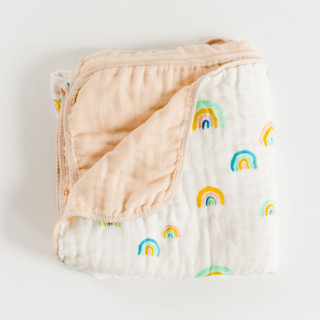 Rainbow Muslin Blanket Kids Blankets and Throws
