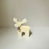 White Reindeer Candle Christmas Decorations