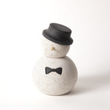 Snowman - The Dandy, Black Bow Tie Christmas Decorations