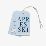Personalized Après Ski White and Blue Gift Tag [Sets of 24] Holiday Gift Tags